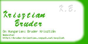 krisztian bruder business card